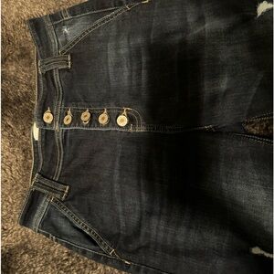 High waisted button fly Kancan flares